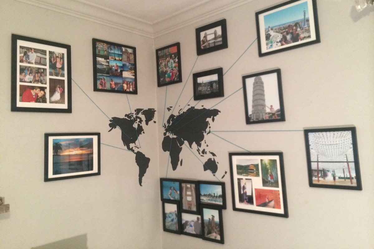 Travel-Inspired Photo Wall